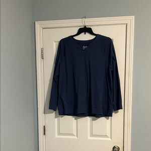 Navy Long Sleeve Women's Top